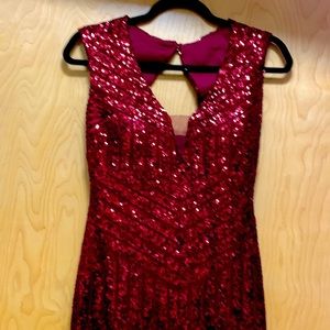 Gorgeous sequel burgundy dress